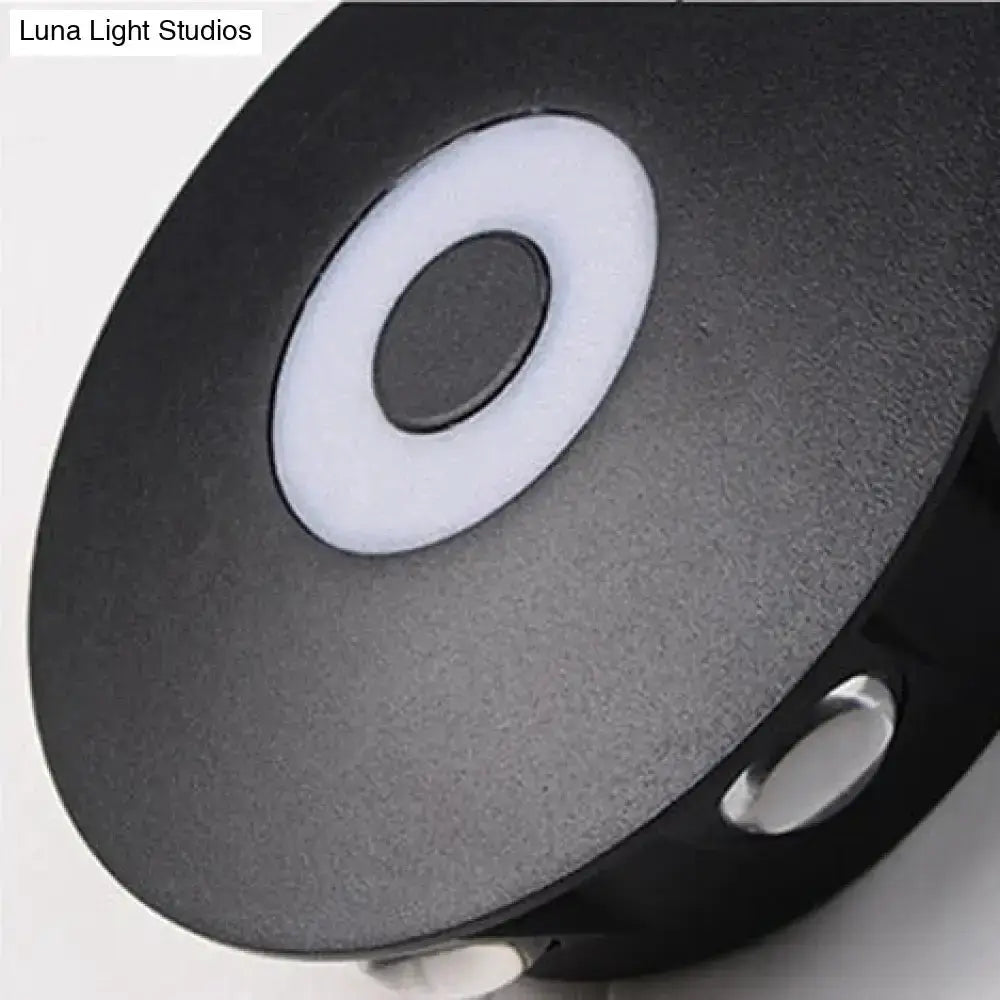 Modern black circular LED outdoor wall sconce garden light Decorbites on Tampa Home & Garden Store