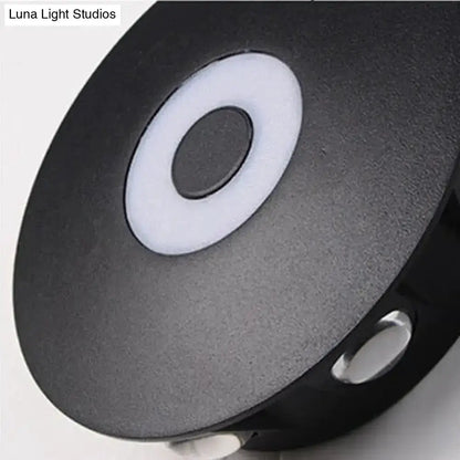 Modern black circular LED outdoor wall sconce garden light Decorbites on Tampa Home & Garden Store