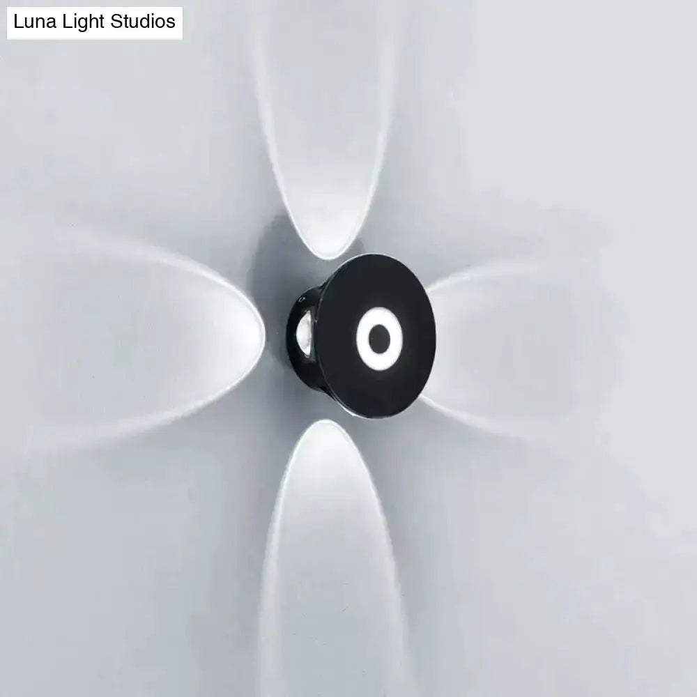 Modern black circular LED outdoor wall sconce garden light by Decorbites on Tampa Home & Garden Store