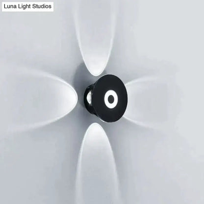 Modern black circular LED outdoor wall sconce garden light by Decorbites on Tampa Home & Garden Store