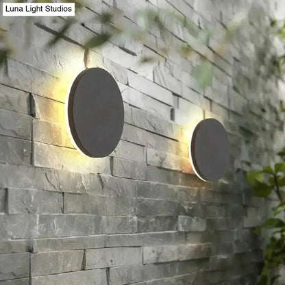 Modern Black Circular Wall Lamp Three Disc Set