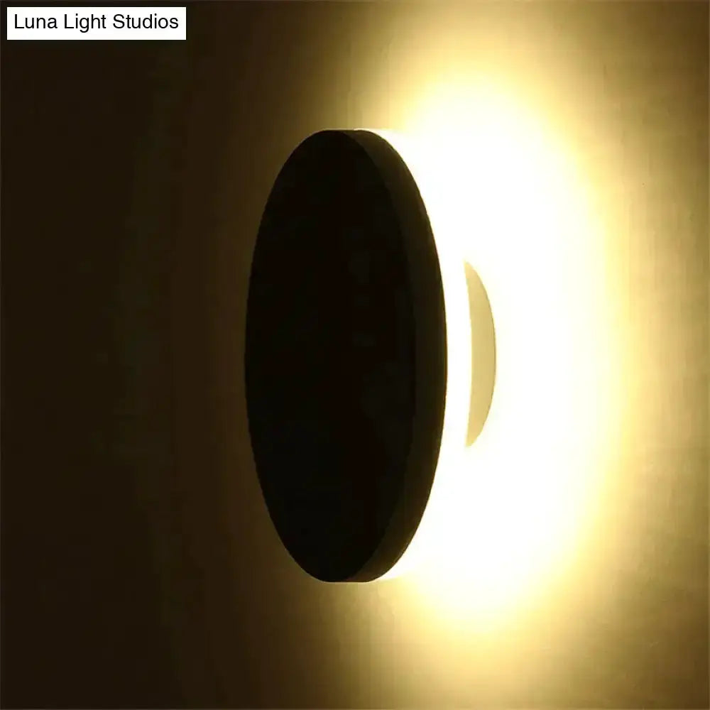 Modern Black Circular Wall Lamp Three Disc Set
