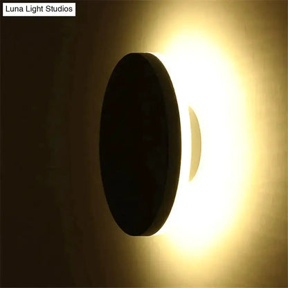 Modern Black Circular Wall Lamp Three Disc Set