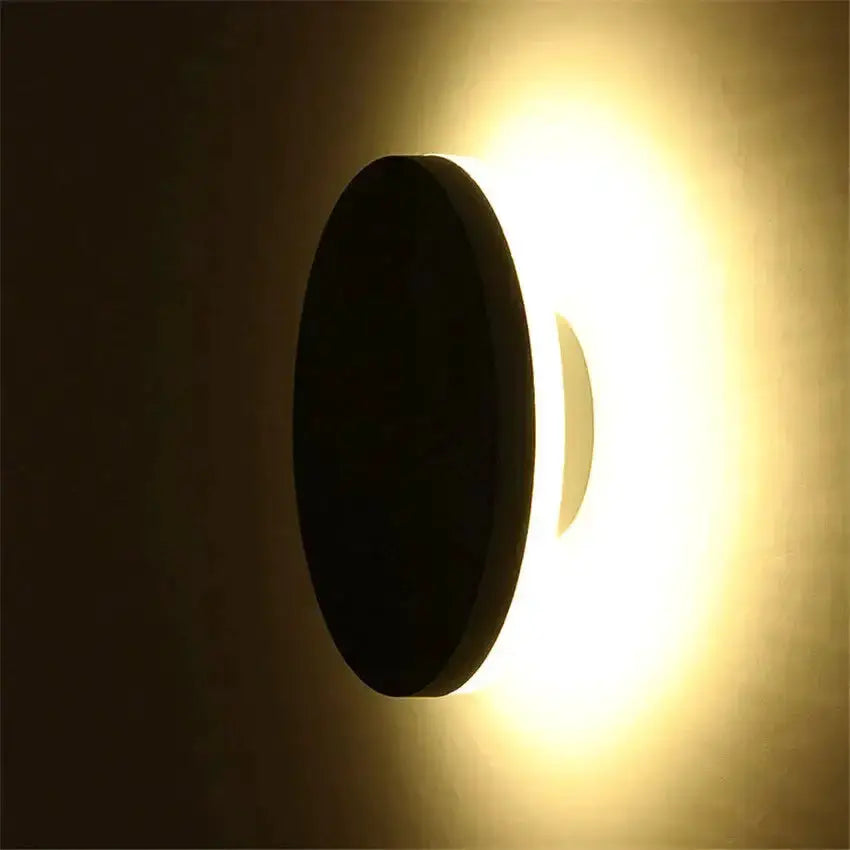 Modern Black Circular Wall Lamp Three Disc Set