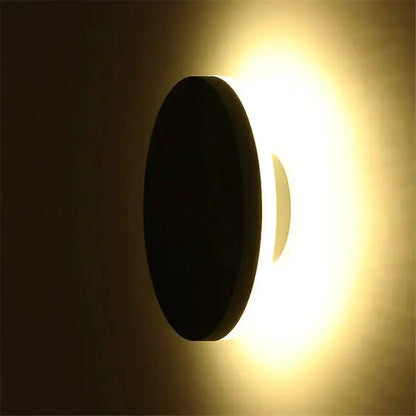 Modern Black Circular Wall Lamp Three Disc Set