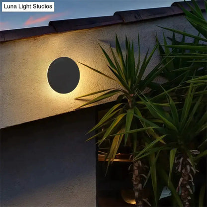 Modern Black Circular Wall Lamp Three Disc Set