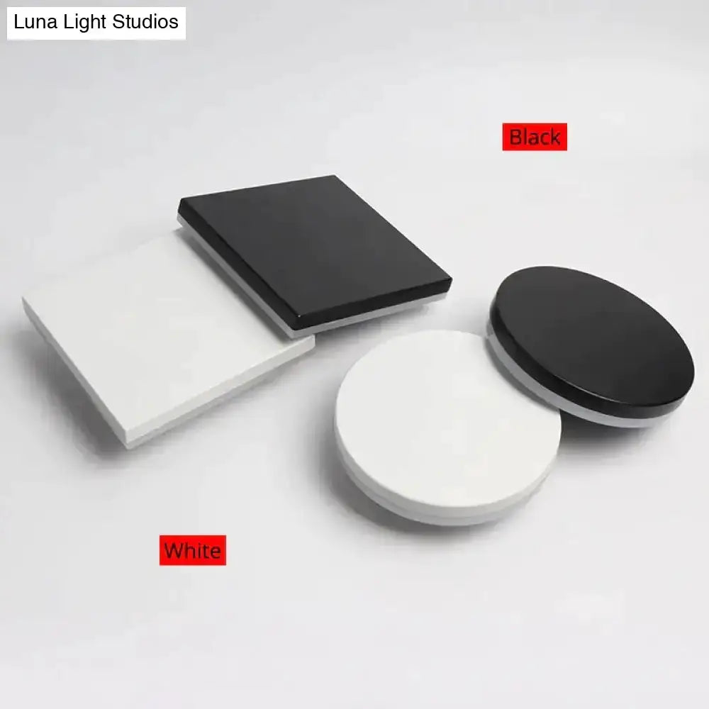 Modern Black Circular Wall Lamp Three Disc Set