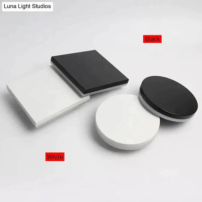 Modern Black Circular Wall Lamp Three Disc Set