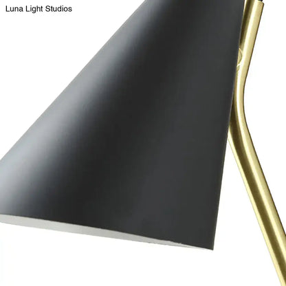Black cone wall sconce Decorbites with brass arm on Tampa Home & Garden Store
