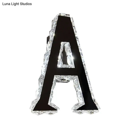 Black crystal letter A sconce Decorbites on Tampa Home & Garden Store