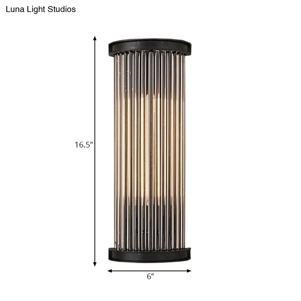 Black Crystal Rod Wall Lamp by Decorbites, black frame and crystal rods, 16.5in tall 6in wide on Tampa Home & Garden Store