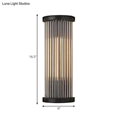 Black Crystal Rod Wall Lamp by Decorbites, black frame and crystal rods, 16.5in tall 6in wide on Tampa Home & Garden Store