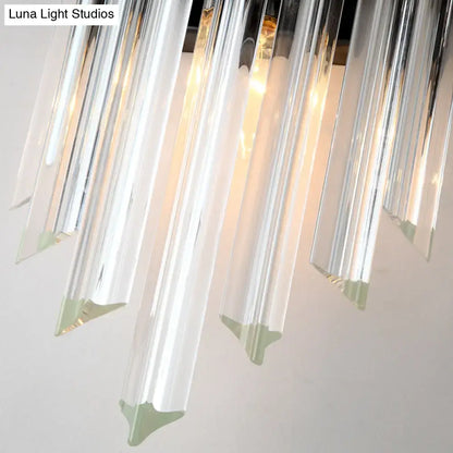 Black crystal mini wall lamp with cascading glass prism strands on Tampa Home & Garden Store