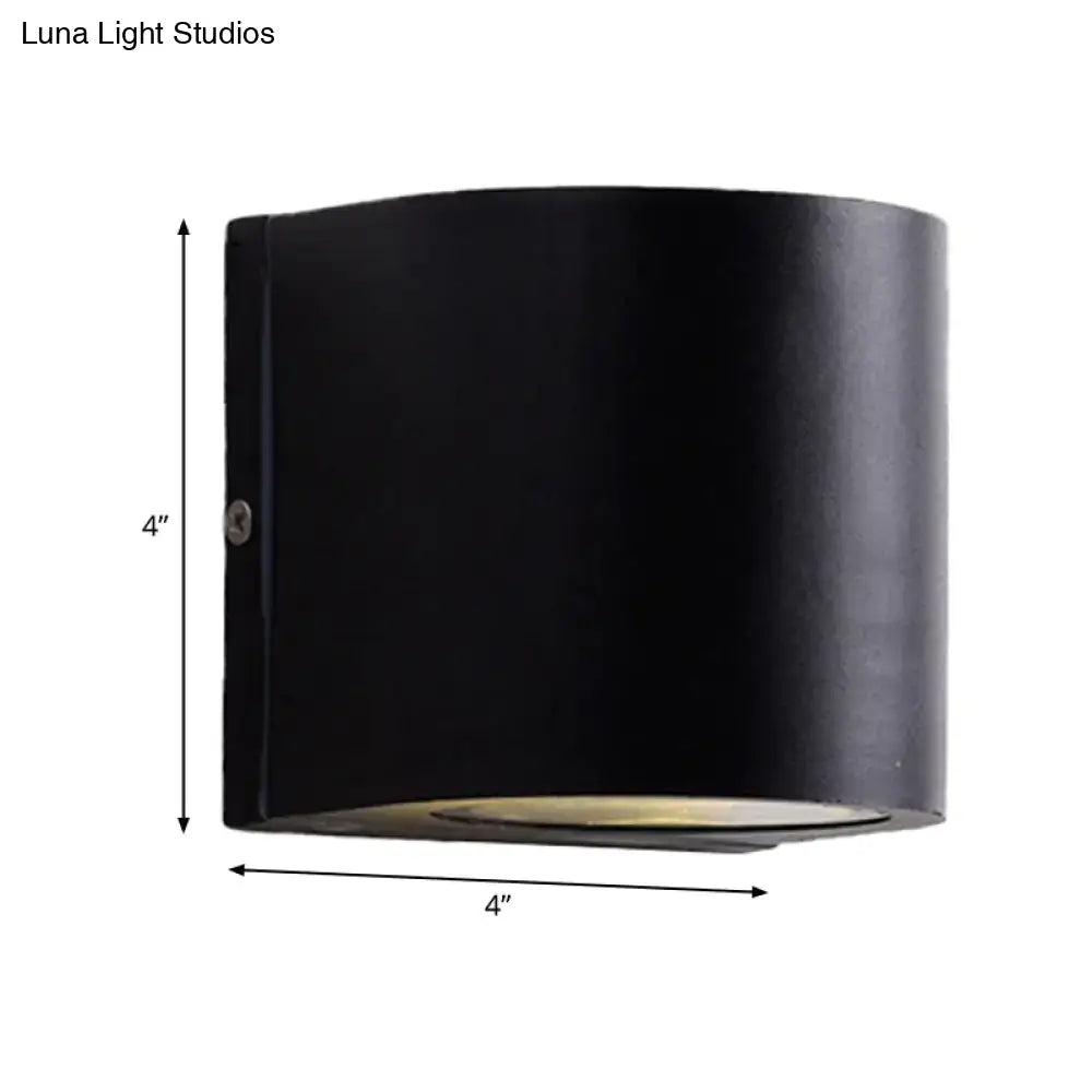 Black cube LED sconce by Decorbites, 4in square wall light on Tampa Home & Garden Store
