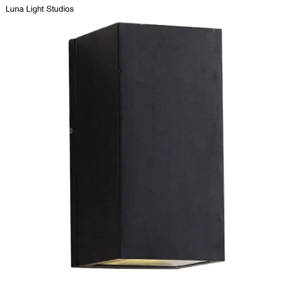 Black Cube LED Sconce wall light by Decorbites in black metal on Tampa Home & Garden Store