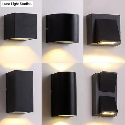 Decorbites Black Cube LED Sconce set of six black wall lights with warm LEDs on Tampa Home & Garden Store