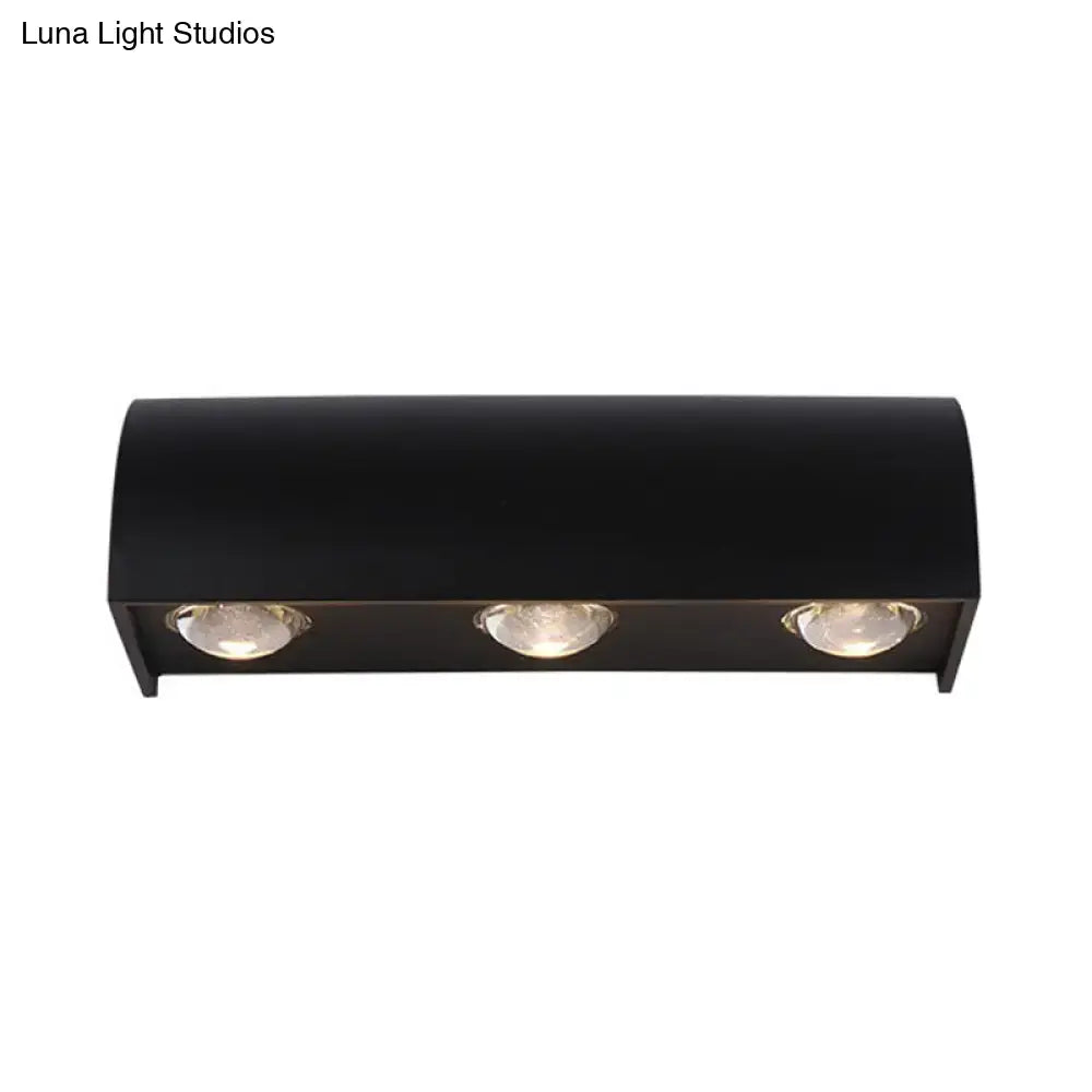 Black curved outdoor lamp three-light fixture by Decorbites for patio and garden on Tampa Home & Garden Store