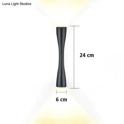 Black Curved IP65 outdoor wall sconce Decorbites, 24 cm tall, 6 cm wide on Tampa Home & Garden Store