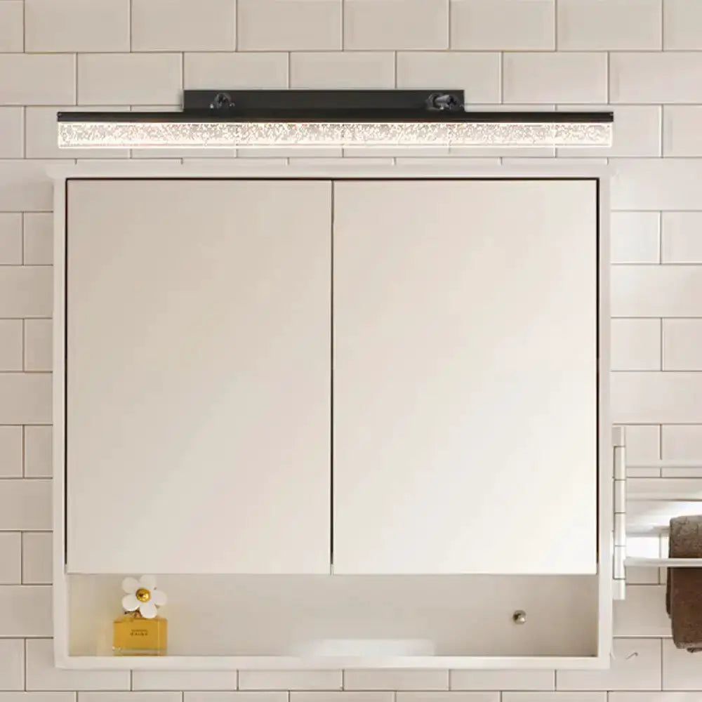 Modern Black Dual Arm Led Vanity Light For Bath
