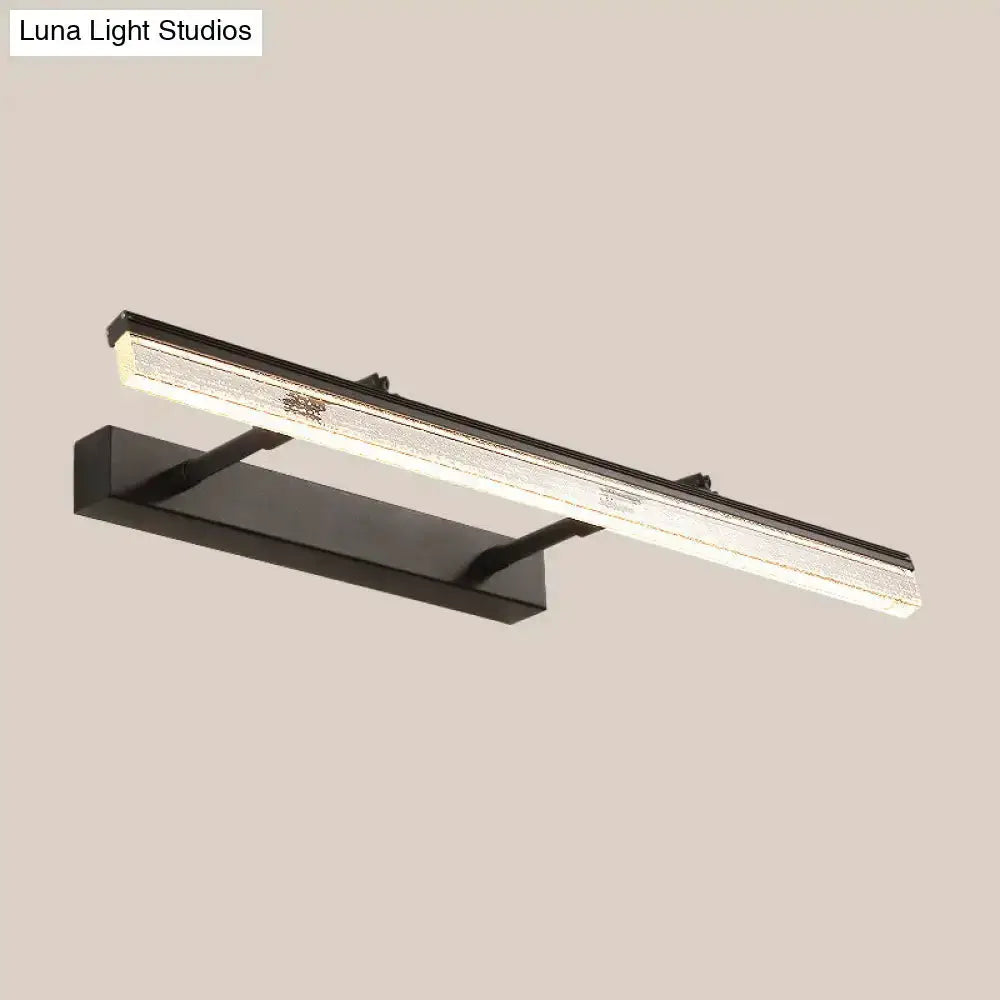 Modern Black Dual Arm Led Vanity Light For Bath