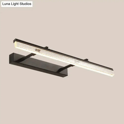Modern Black Dual Arm Led Vanity Light For Bath
