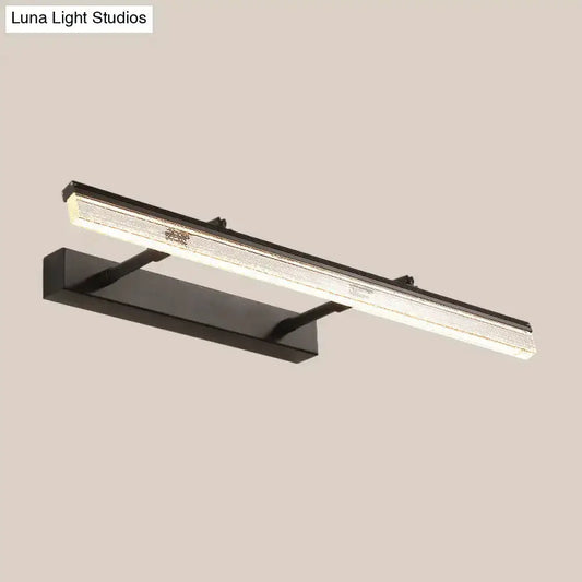 Modern black dual-arm LED vanity light Decorbites with warm white glow bathroom lamp on Tampa Home & Garden Store