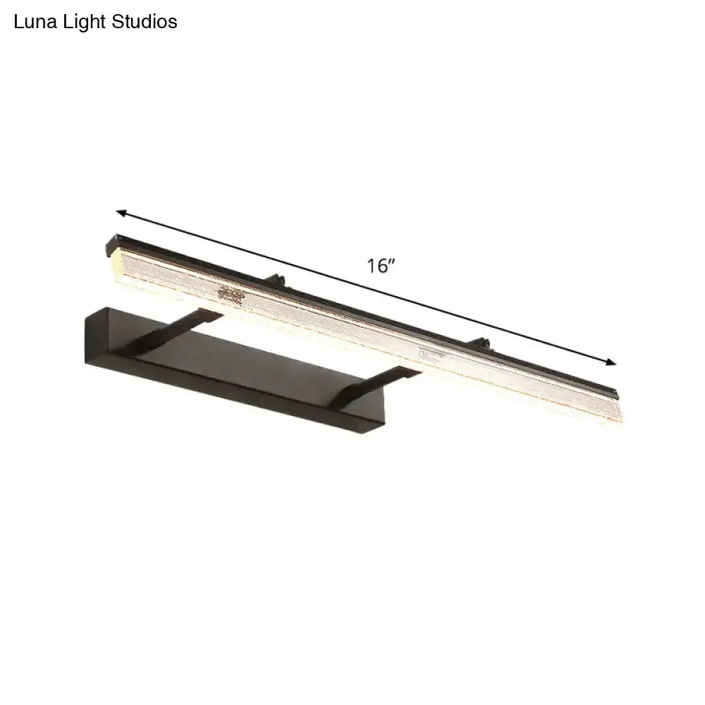 Modern Black Dual Arm Led Vanity Light For Bath