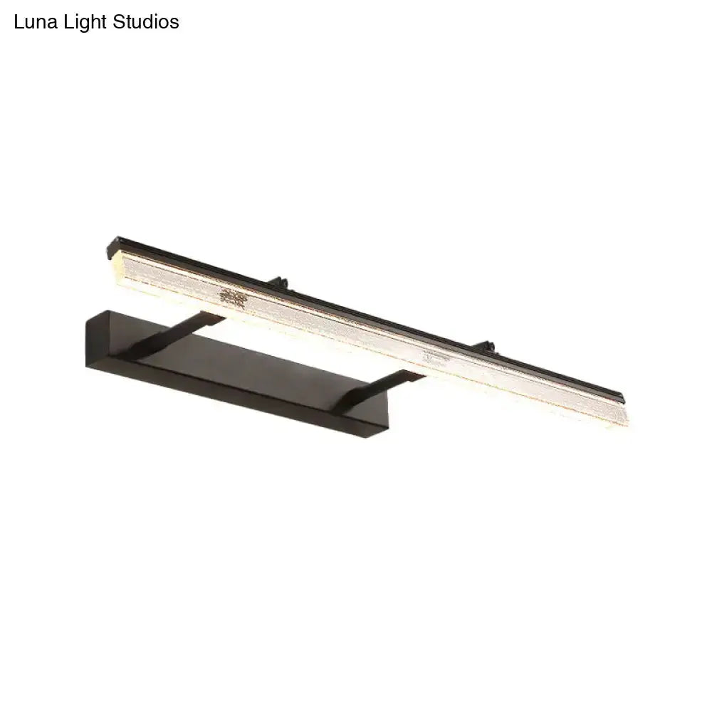 Modern Black Dual Arm Led Vanity Light For Bath