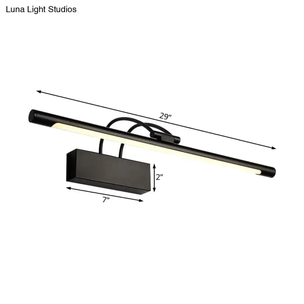 Modern Black Finish LED Wall Light for Bedroom