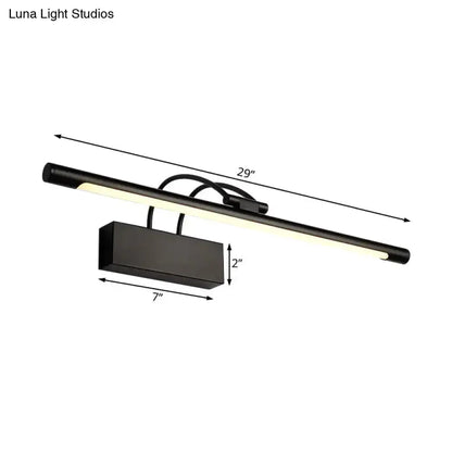 Modern Black Finish LED Wall Light for Bedroom