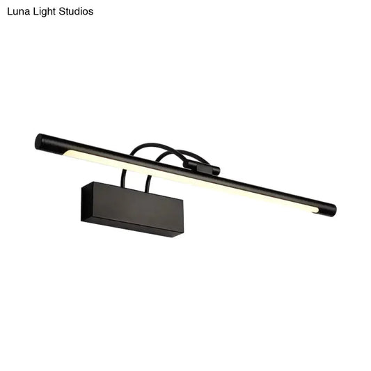 Black LED wall light bar with rectangular mounting base for bedside tasks on Tampa Home & Garden Store