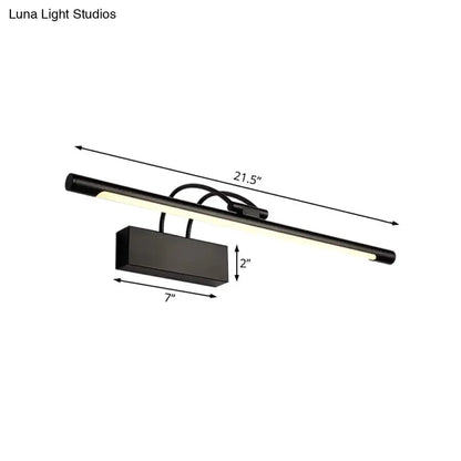 Modern Black Finish LED Wall Light for Bedroom