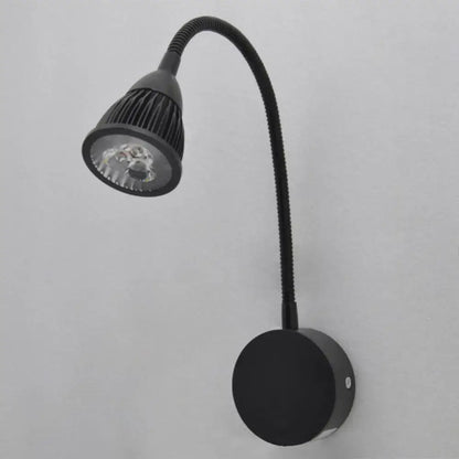 Black Classic Metal Shade Wall Lamp with gooseneck and round wall mount by Decorbites on Tampa Home & Garden Store
