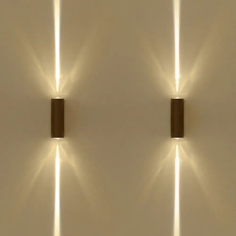 Decorbites black dual-beam wall sconces, pair with dark mounts and warm vertical beams on Tampa Home & Garden Store