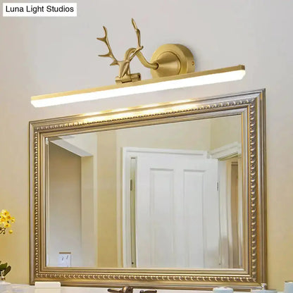 Modern Black and Gold Antler Wall Light Bathroom