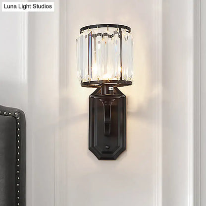 Black Gold Crystal Sconce with Clear Shade Glow wall light by Decorbites on Tampa Home & Garden Store