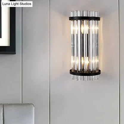 Black Gold Rod Wall Sconce crystal-rod accents Decorbites Home & Garden on Tampa Home & Garden Store