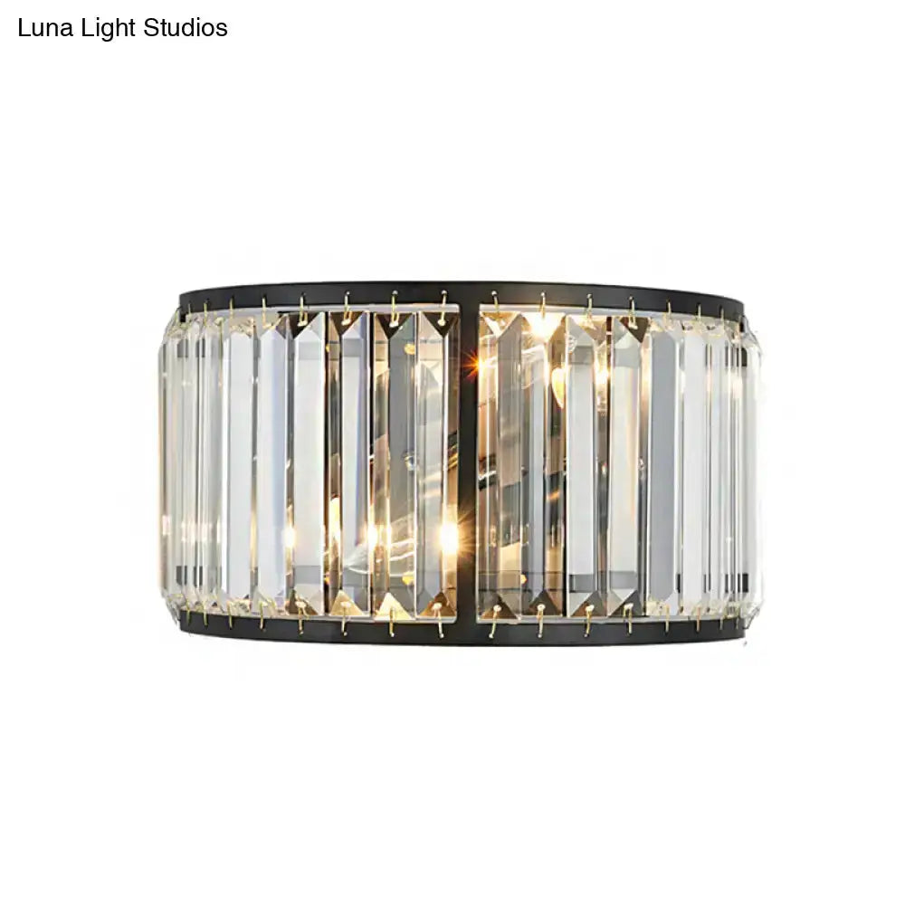 Modern black and gold crystal wall sconce 16-inch fixture Decorbites on Tampa Home & Garden Store