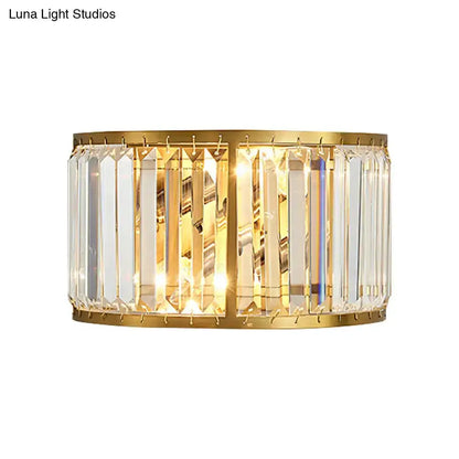 Gold crystal wall sconce with brass frame 16 inch Decorbites on Tampa Home & Garden Store