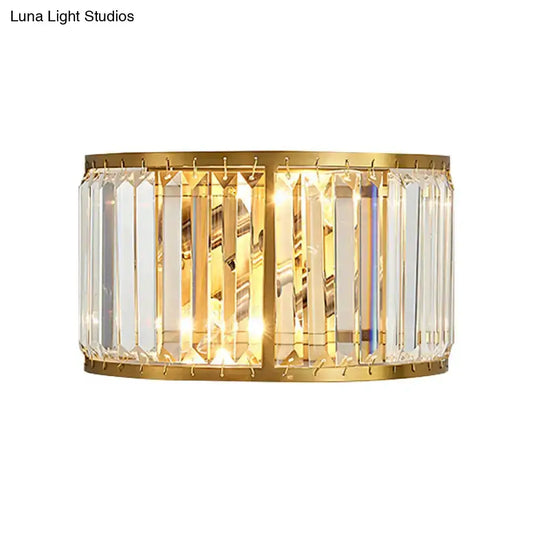 Gold crystal wall sconce with brass frame 16 inch Decorbites on Tampa Home & Garden Store