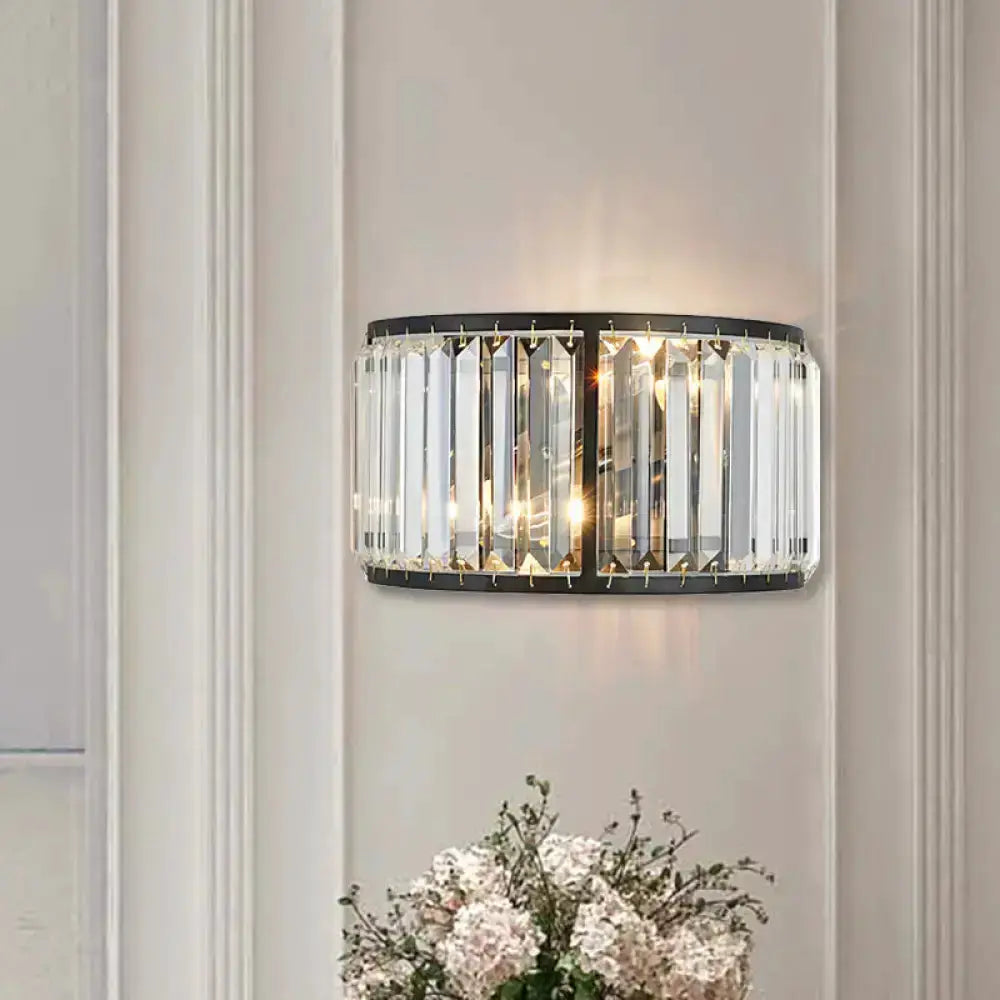 Wall sconce Decorbites modern black & gold crystal 16in bedroom fixture on Tampa Home & Garden Store