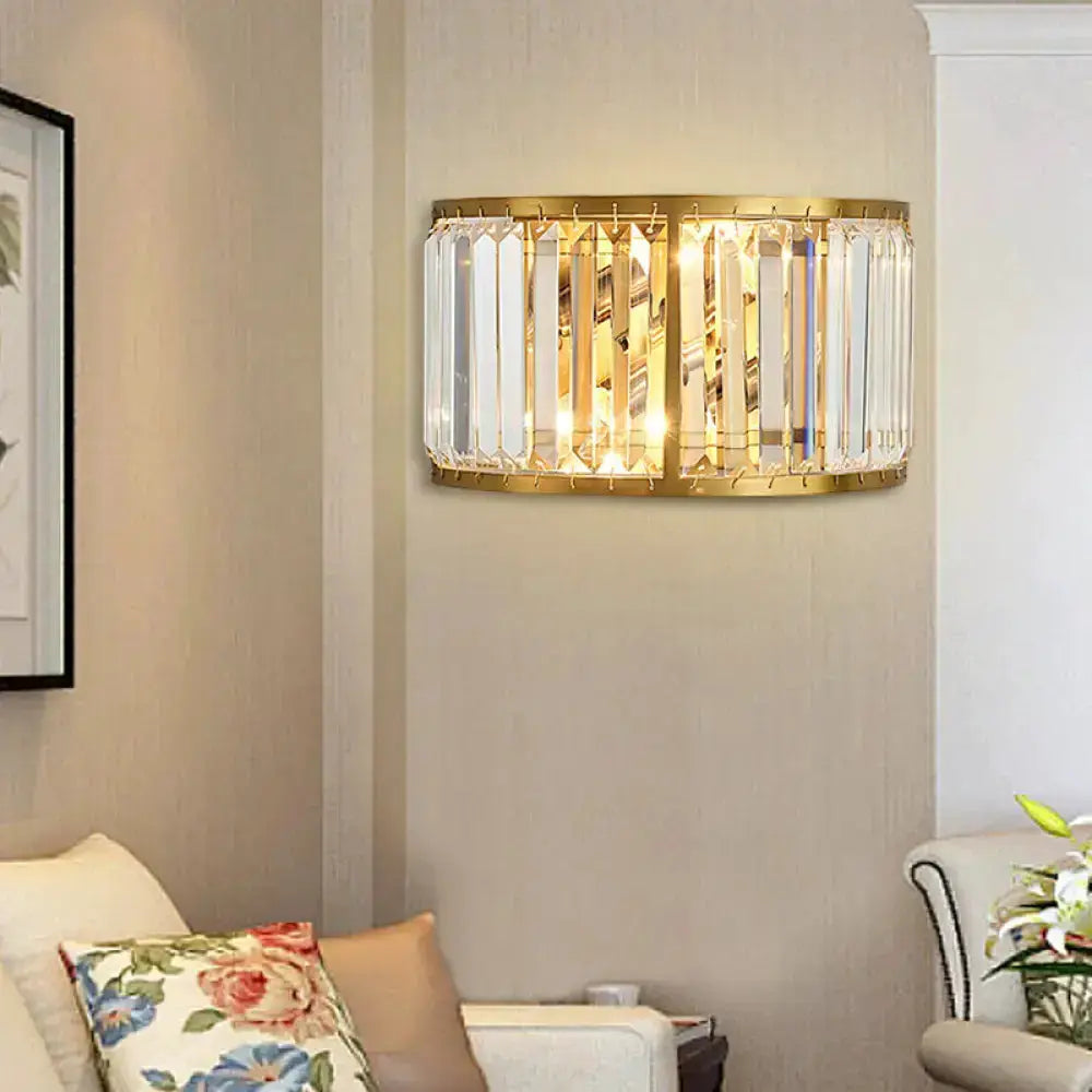 Modern black & gold crystal wall sconce with 16 inch fixture by Decorbites on Tampa Home & Garden Store