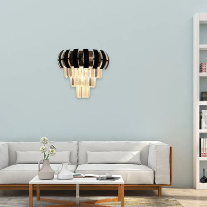 Black Gold Layered Sconce hardwired wall light by Decorbites on Tampa Home & Garden Store