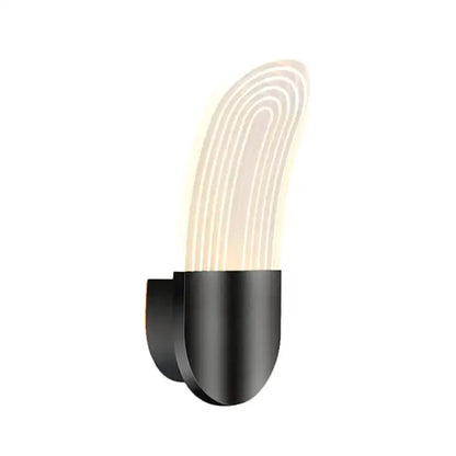 Modern Black and Gold Curved Led Sconce Light