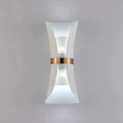 Black and Gold Curved Wall Lamp for Bedroom