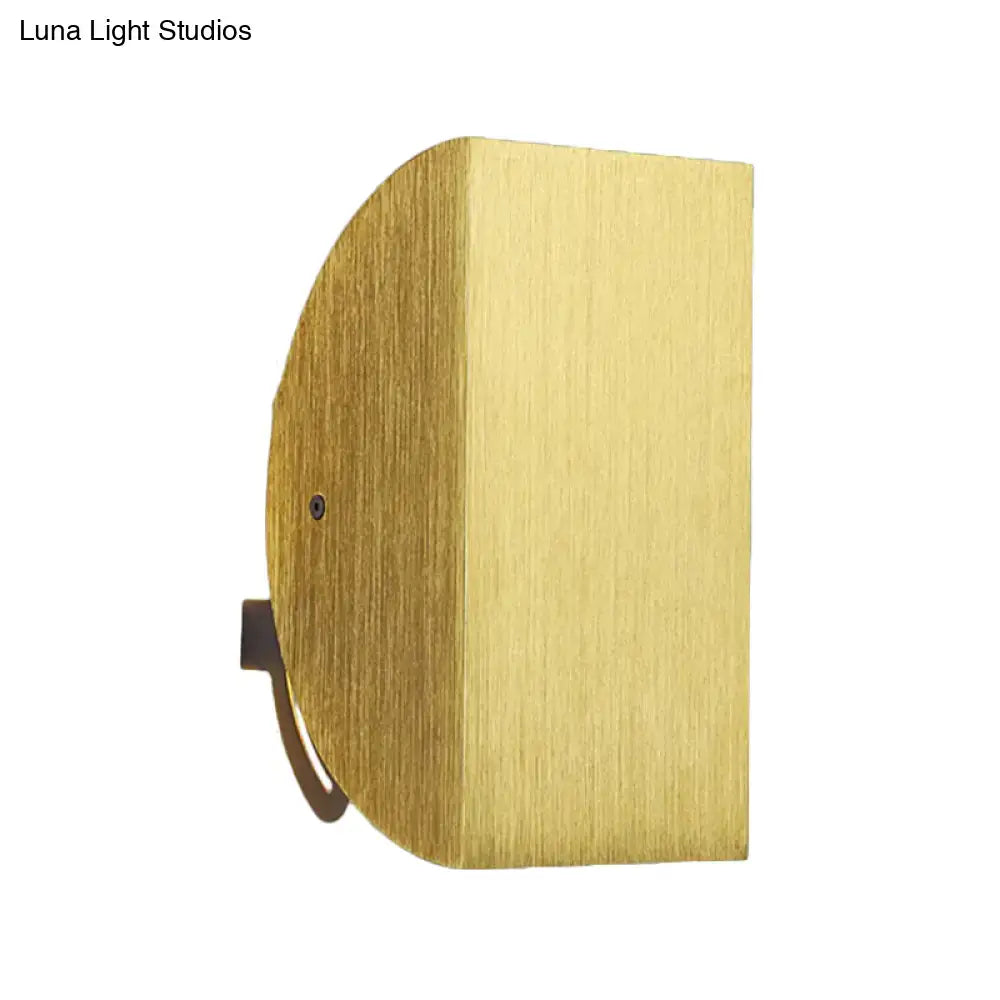 Black Gold Semicircle Wall Sconce by Decorbites with brushed brass finish, wall-mounted on Tampa Home & Garden Store