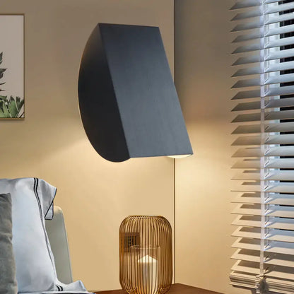 Black Gold Semicircle Wall Sconce matte black curved shade by Decorbites on Tampa Home & Garden Store