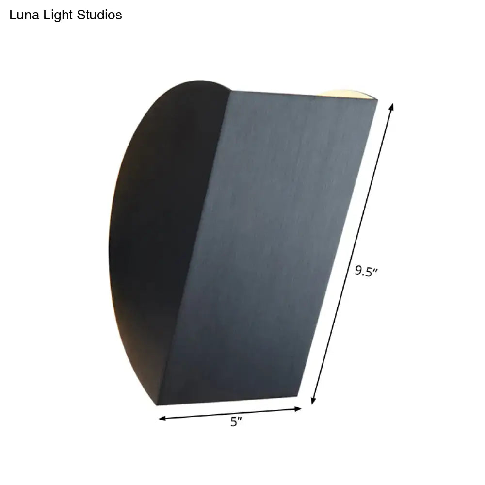 Decorbites Black Gold Semicircle Wall Sconce, metal wall light, 9.5h x 5w on Tampa Home & Garden Store