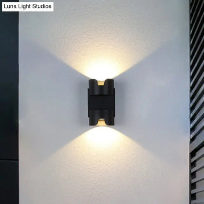 Black LED flush wall light by Decorbites with up and down lighting on Tampa Home & Garden Store