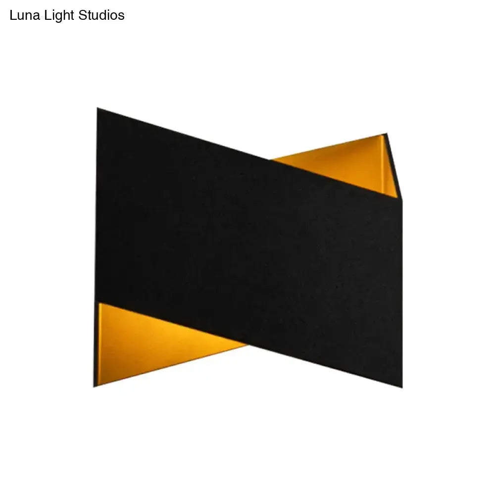 Modern black and gold geometric metal wall lamp for stairs by Decorbites on Tampa Home & Garden Store